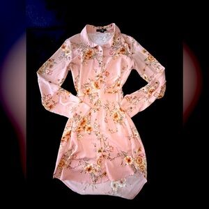 Floral button down dress